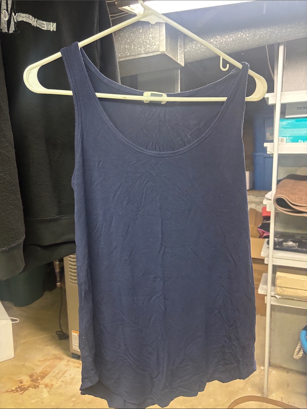 Old Navy Navy Blue Scoop Neck Women's Tank Top